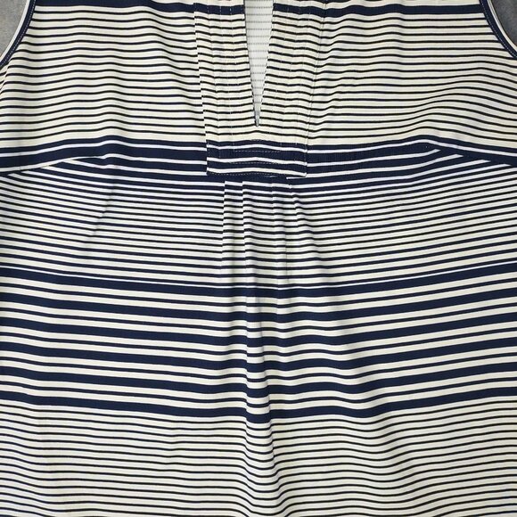 Ellie kai Women's 4 Navy White Striped Nautical Versatile Feminine‎ Stretchy Top - Picture 6 of 10